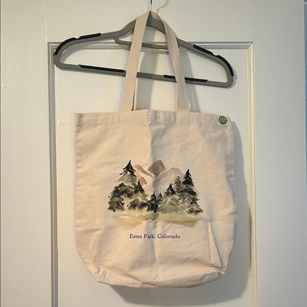 Estes Park Colorado Canvas Tote Bag - Cream